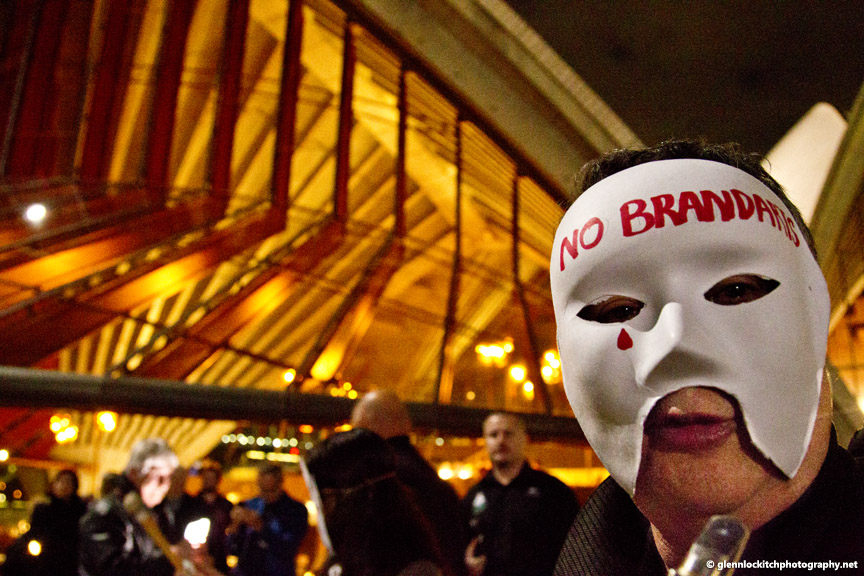 Free the Arts Protest. Sydney Opera House. © Glenn Lockitch 2015